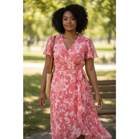 Leslie Fay Dresses & Skirts - Leslie Fay Flutter Asyemetric Maxi Dress - Size 12 -‎ NWT